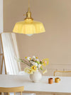 french ceramic flower pendant light brass for dining room bedroom