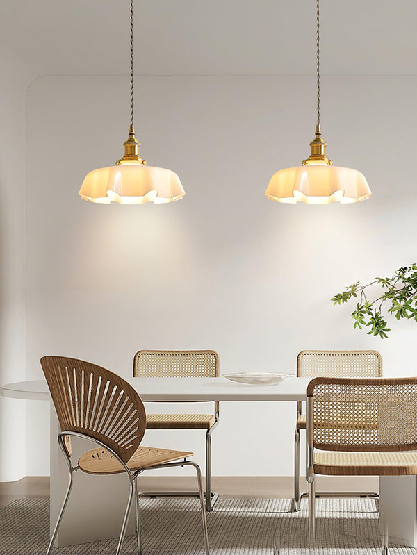 french ceramic flower pendant light brass for dining room bedroom