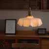 french ceramic flower pendant light brass for dining room bedroom