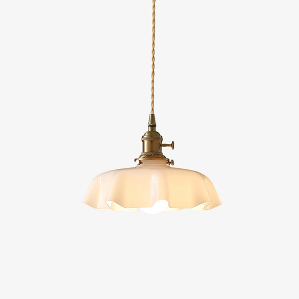 french ceramic flower pendant light brass for dining room bedroom