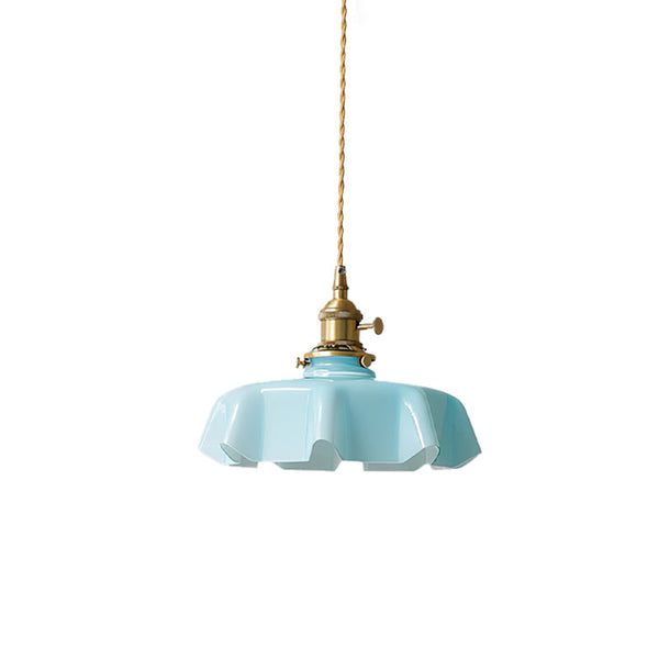 french ceramic flower pendant light brass for dining room bedroom