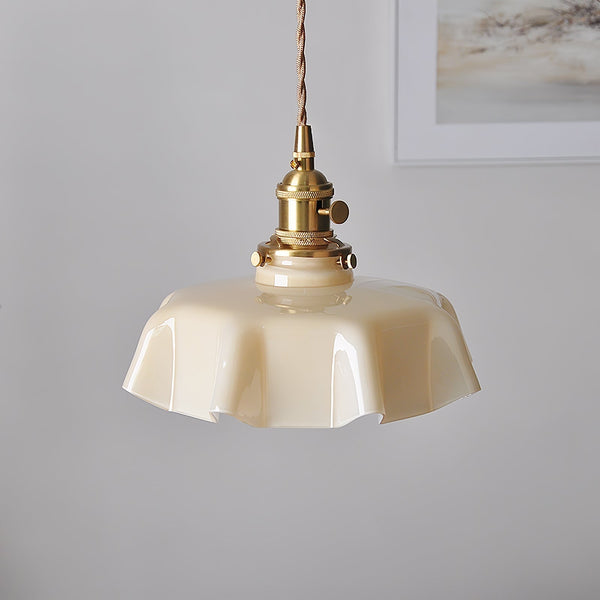 french ceramic flower pendant light brass for dining room bedroom