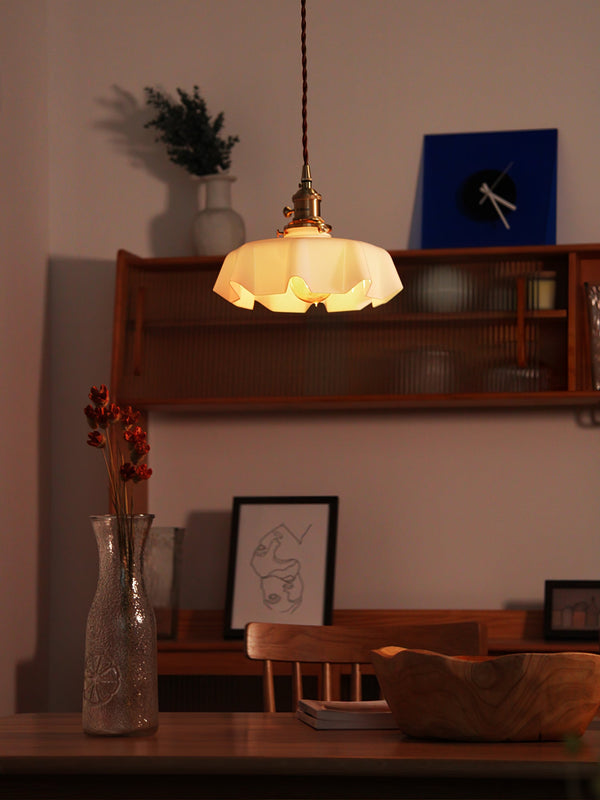 french ceramic flower pendant light brass for dining room bedroom