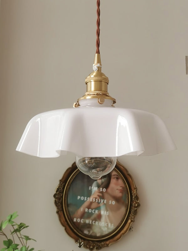 french ceramic flower pendant light brass for dining room bedroom