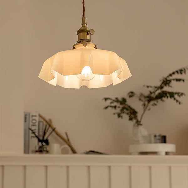 french ceramic flower pendant light brass for dining room bedroom