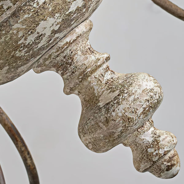 french country distressed wood candle chandelier