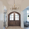 french country distressed wood candle chandelier