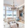 french country distressed wood candle chandelier