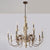 french country distressed wood candle chandelier