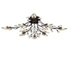 Vintage Crystal Branches Leaf Semi Flush Mount Chandelier 8 Light Led 31 19 Wide Antique Brass