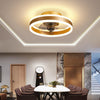 16 Circular Dimmable Modern Ceiling Fan Light Flush Mount Led Chandelier With Fan
