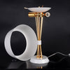 geometric metal table lamp gold black white for desk bedside