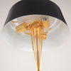 geometric metal table lamp gold black white for desk bedside