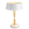 geometric metal table lamp gold black white for desk bedside