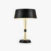 geometric metal table lamp gold black white for desk bedside