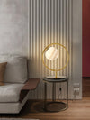 gold blue glass table lamp for bedroom and living room