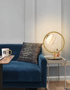 gold blue glass table lamp for bedroom and living room