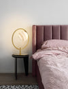 gold blue glass table lamp for bedroom and living room