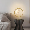 gold blue glass table lamp for bedroom and living room
