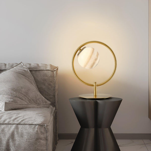 gold blue glass table lamp for bedroom and living room