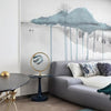 gold blue glass table lamp for bedroom and living room