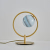 gold blue glass table lamp for bedroom and living room