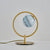 gold blue glass table lamp for bedroom and living room