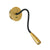 gold flexible hose led wall sconce set of 2