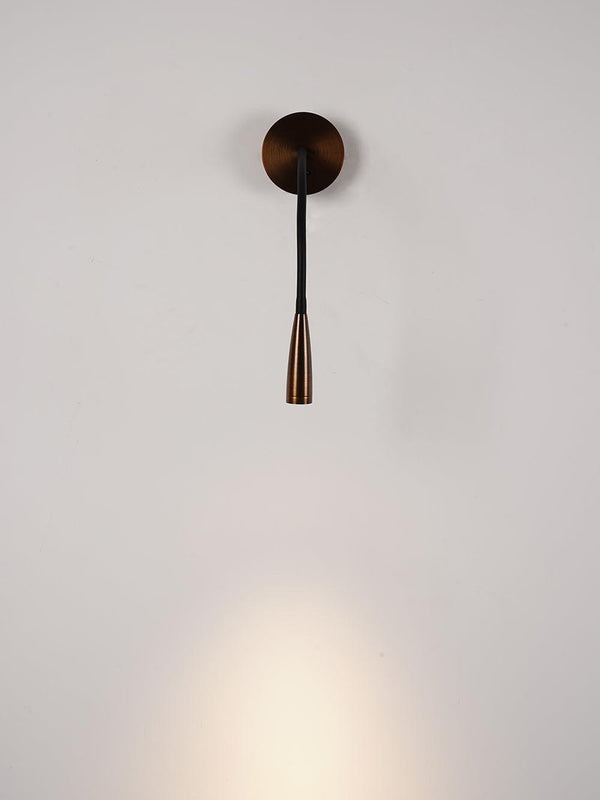 gold flexible hose led wall sconce set of 2