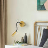gold flexible hose led wall sconce set of 2