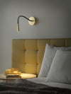 gold flexible hose led wall sconce set of 2