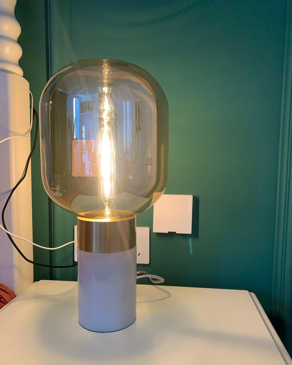 gold marble glass table lamp for bedroom nightstand