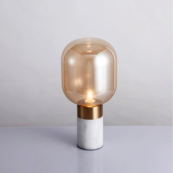 gold marble glass table lamp for bedroom nightstand