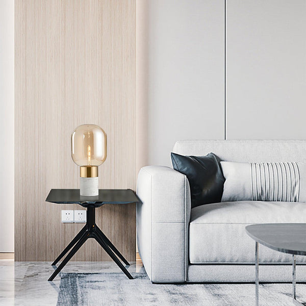 gold marble glass table lamp for bedroom nightstand
