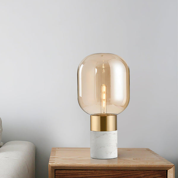 gold marble glass table lamp for bedroom nightstand