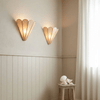 gold mica petal wall sconce