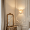 gold mica petal wall sconce