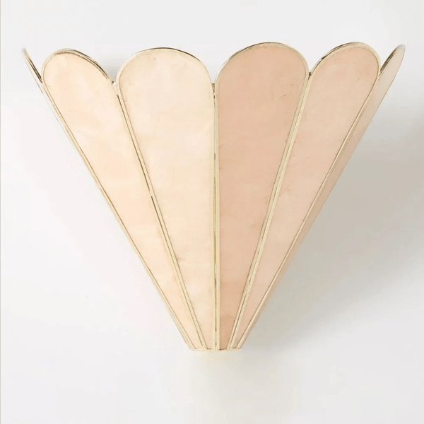 gold mica petal wall sconce