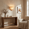 gold mica petal wall sconce