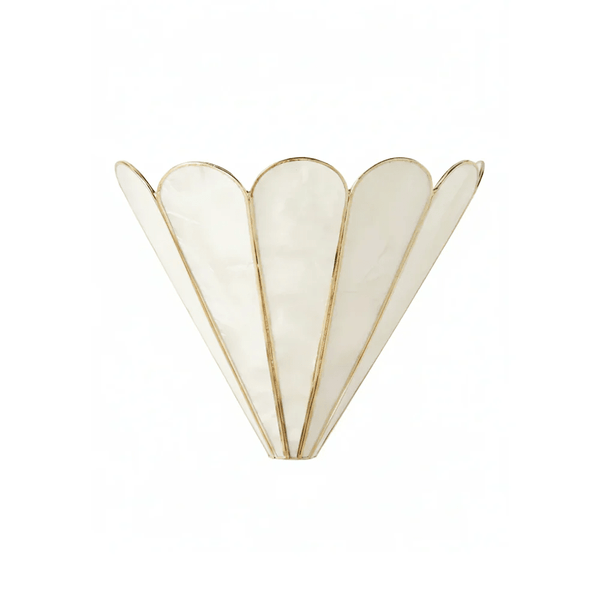 gold mica petal wall sconce