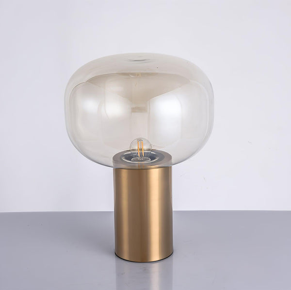 gold mushroom glass table lamp for bedside living room