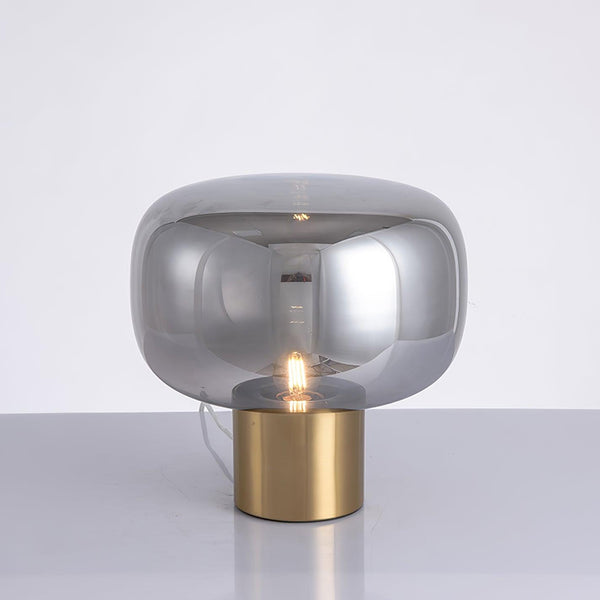 gold mushroom glass table lamp for bedside living room