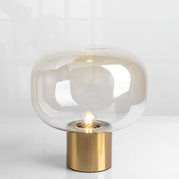 gold mushroom glass table lamp for bedside living room