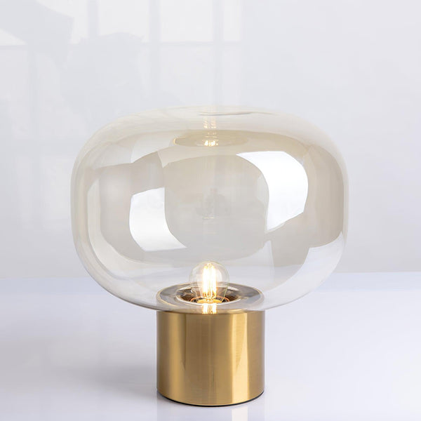 gold mushroom glass table lamp for bedside living room