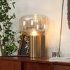 gold mushroom glass table lamp for bedside living room