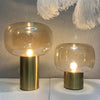 gold mushroom glass table lamp for bedside living room