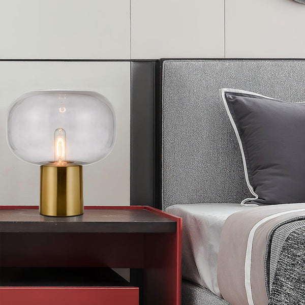 gold mushroom glass table lamp for bedside living room