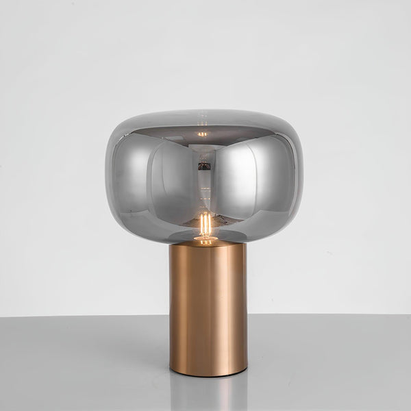 gold mushroom glass table lamp for bedside living room