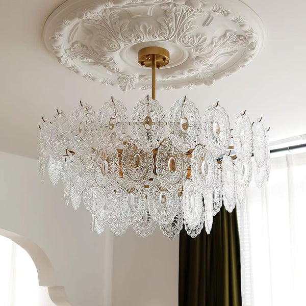 gold wave glass chandelier dining room kitchen island
