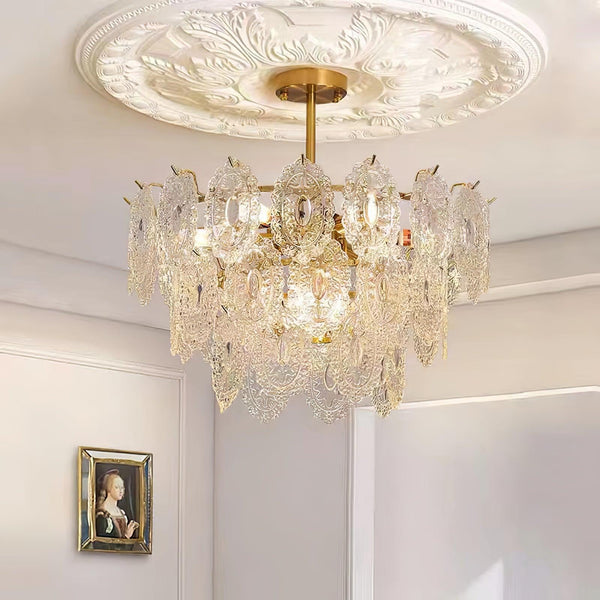 gold wave glass chandelier dining room kitchen island